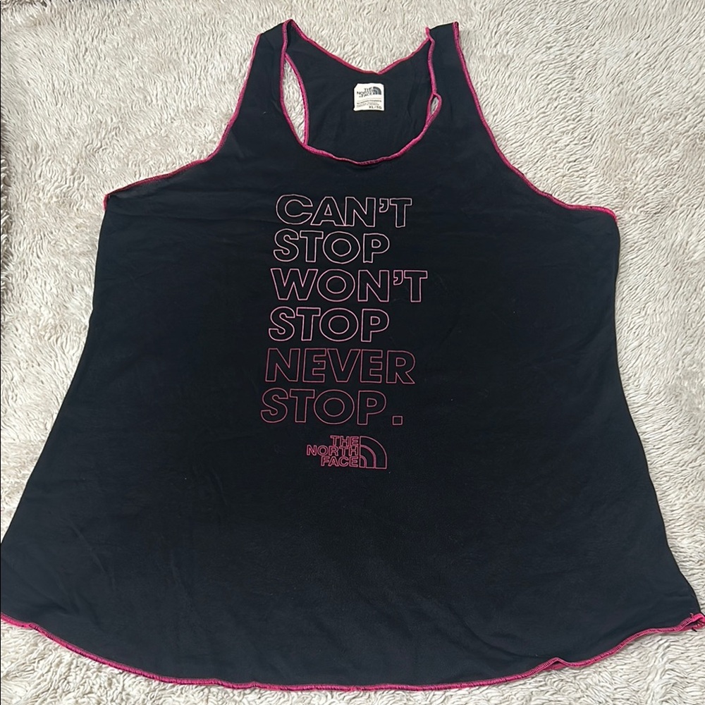 The North Face Black and Pink Crop Top